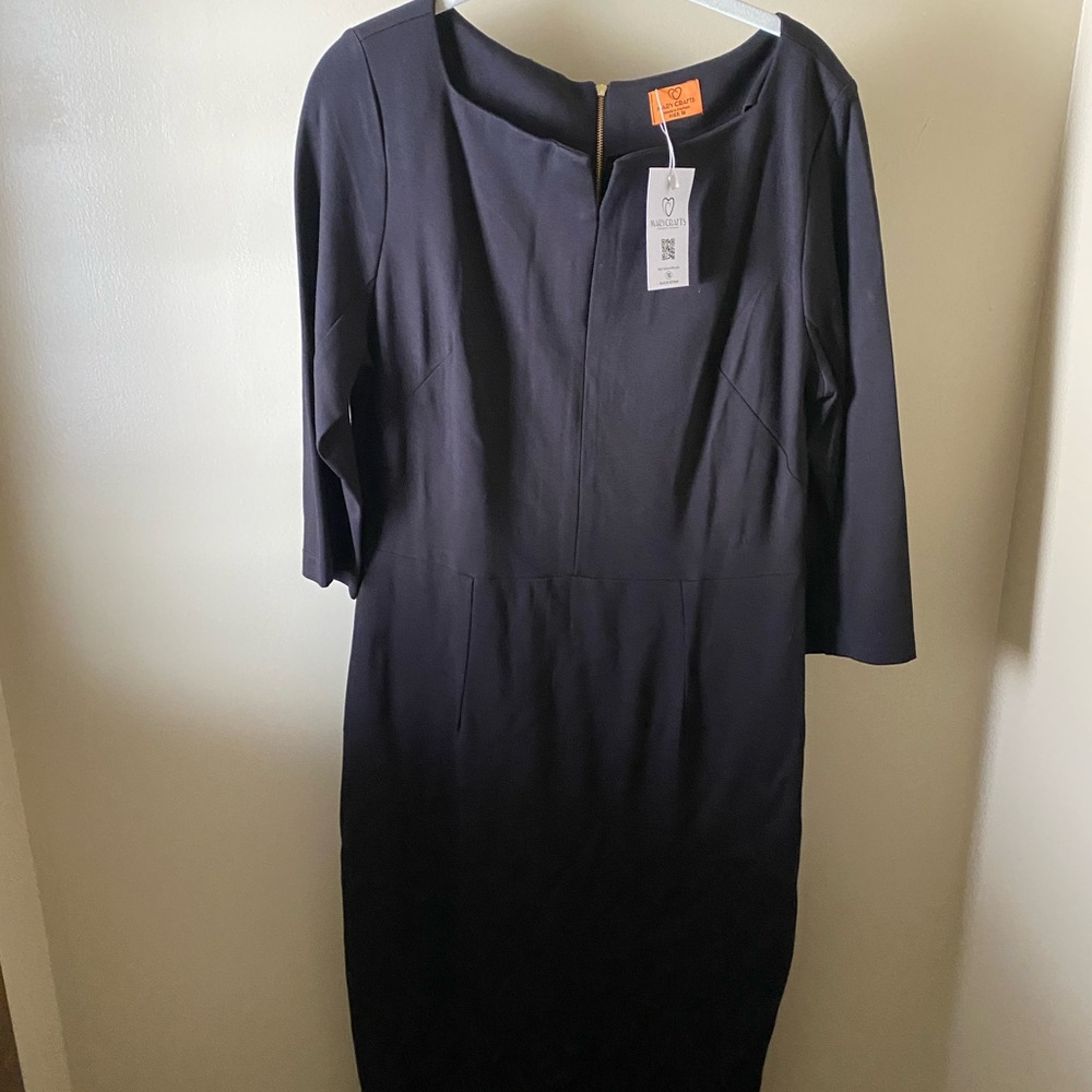 Chic Navy Long Sleeve Dress